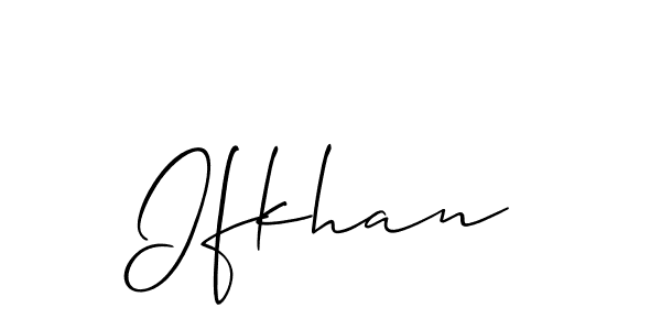 It looks lik you need a new signature style for name Ifkhan. Design unique handwritten (Allison_Script) signature with our free signature maker in just a few clicks. Ifkhan signature style 2 images and pictures png