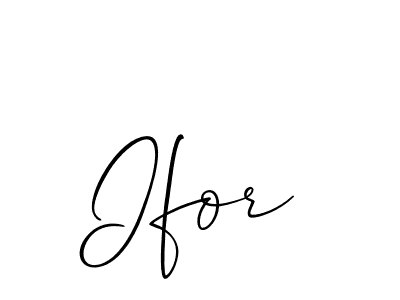 How to make Ifor name signature. Use Allison_Script style for creating short signs online. This is the latest handwritten sign. Ifor signature style 2 images and pictures png