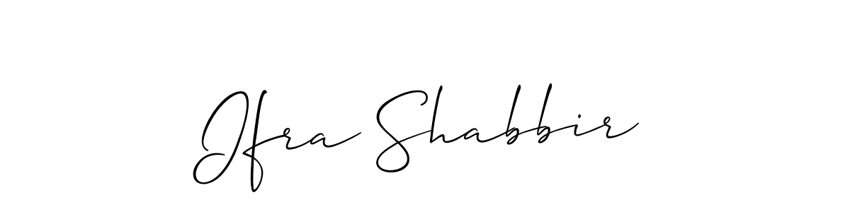 Ifra Shabbir stylish signature style. Best Handwritten Sign (Allison_Script) for my name. Handwritten Signature Collection Ideas for my name Ifra Shabbir. Ifra Shabbir signature style 2 images and pictures png