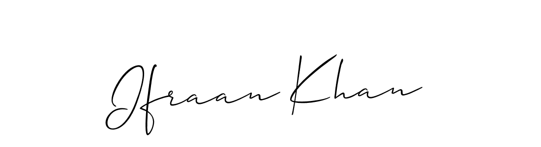 How to make Ifraan Khan signature? Allison_Script is a professional autograph style. Create handwritten signature for Ifraan Khan name. Ifraan Khan signature style 2 images and pictures png