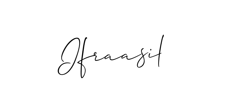 How to Draw Ifraasil signature style? Allison_Script is a latest design signature styles for name Ifraasil. Ifraasil signature style 2 images and pictures png