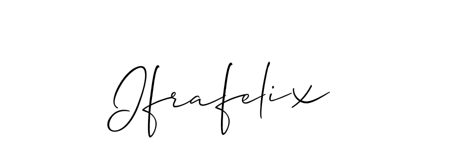 Create a beautiful signature design for name Ifrafelix. With this signature (Allison_Script) fonts, you can make a handwritten signature for free. Ifrafelix signature style 2 images and pictures png