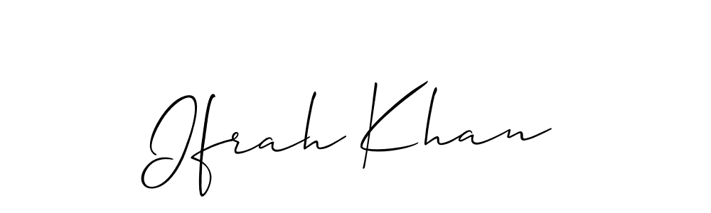 Design your own signature with our free online signature maker. With this signature software, you can create a handwritten (Allison_Script) signature for name Ifrah Khan. Ifrah Khan signature style 2 images and pictures png