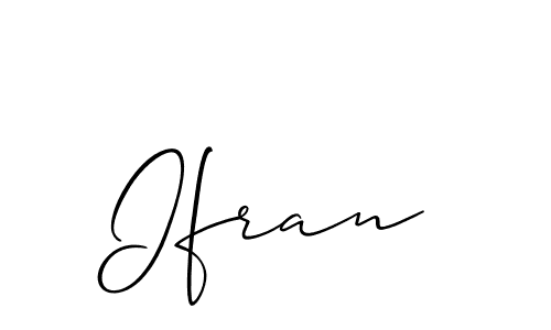 The best way (Allison_Script) to make a short signature is to pick only two or three words in your name. The name Ifran include a total of six letters. For converting this name. Ifran signature style 2 images and pictures png