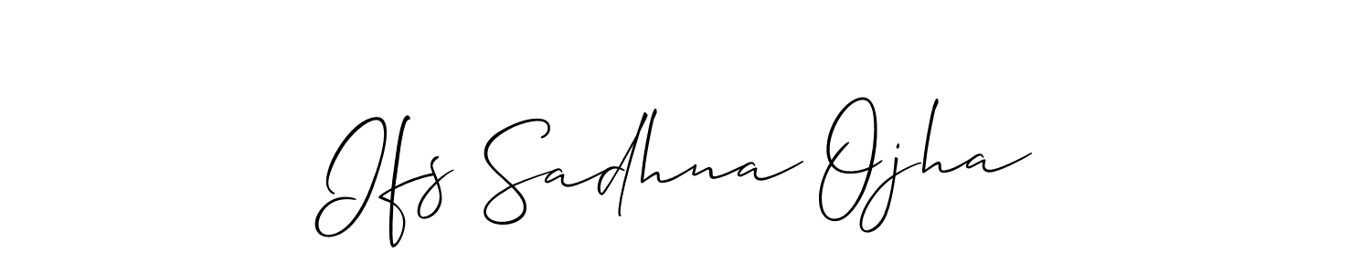 How to Draw Ifs Sadhna Ojha signature style? Allison_Script is a latest design signature styles for name Ifs Sadhna Ojha. Ifs Sadhna Ojha signature style 2 images and pictures png