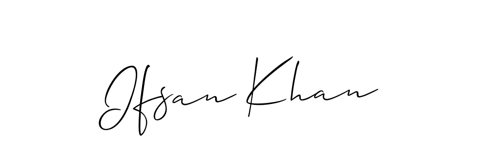 Use a signature maker to create a handwritten signature online. With this signature software, you can design (Allison_Script) your own signature for name Ifsan Khan. Ifsan Khan signature style 2 images and pictures png