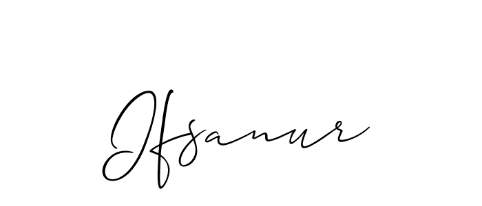 Create a beautiful signature design for name Ifsanur. With this signature (Allison_Script) fonts, you can make a handwritten signature for free. Ifsanur signature style 2 images and pictures png