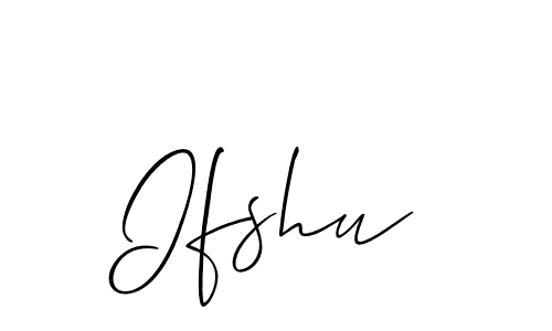 if you are searching for the best signature style for your name Ifshu. so please give up your signature search. here we have designed multiple signature styles  using Allison_Script. Ifshu signature style 2 images and pictures png
