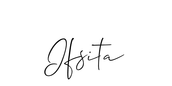 Make a beautiful signature design for name Ifsita. With this signature (Allison_Script) style, you can create a handwritten signature for free. Ifsita signature style 2 images and pictures png