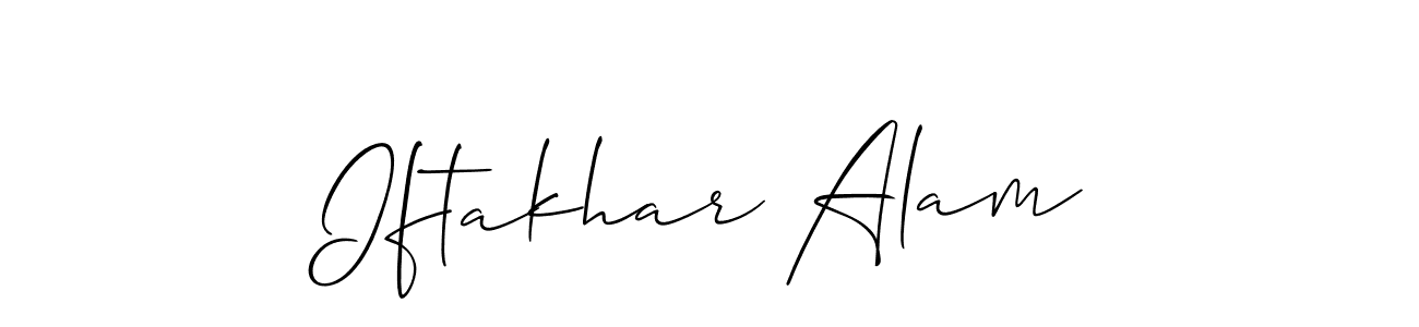 Use a signature maker to create a handwritten signature online. With this signature software, you can design (Allison_Script) your own signature for name Iftakhar Alam. Iftakhar Alam signature style 2 images and pictures png