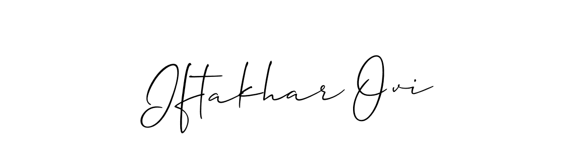 Best and Professional Signature Style for Iftakhar Ovi. Allison_Script Best Signature Style Collection. Iftakhar Ovi signature style 2 images and pictures png