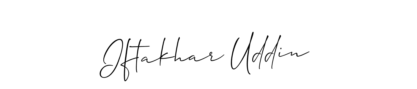 Also You can easily find your signature by using the search form. We will create Iftakhar Uddin name handwritten signature images for you free of cost using Allison_Script sign style. Iftakhar Uddin signature style 2 images and pictures png