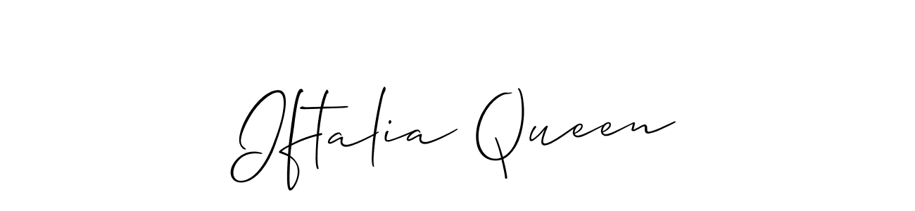 Also we have Iftalia Queen name is the best signature style. Create professional handwritten signature collection using Allison_Script autograph style. Iftalia Queen signature style 2 images and pictures png