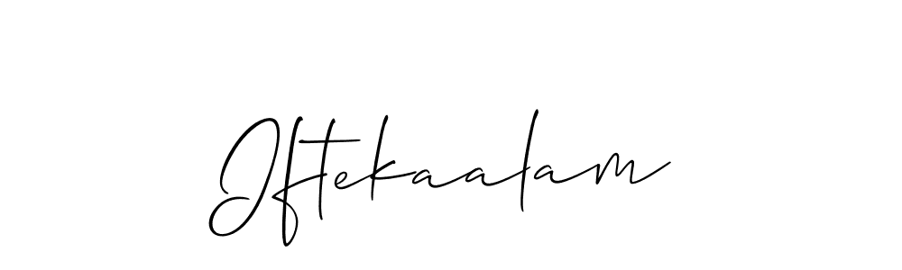 Also You can easily find your signature by using the search form. We will create Iftekaalam name handwritten signature images for you free of cost using Allison_Script sign style. Iftekaalam signature style 2 images and pictures png