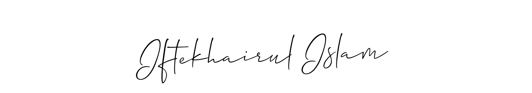 You should practise on your own different ways (Allison_Script) to write your name (Iftekhairul Islam) in signature. don't let someone else do it for you. Iftekhairul Islam signature style 2 images and pictures png