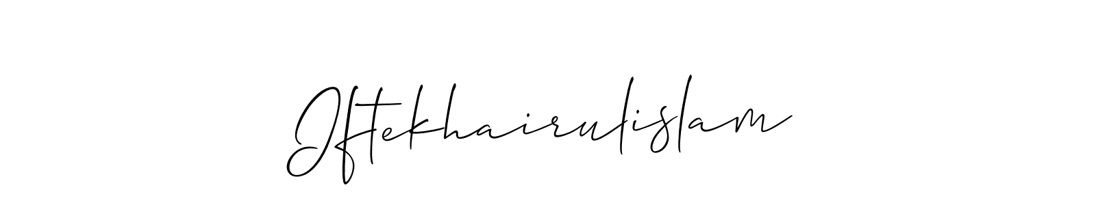 Also You can easily find your signature by using the search form. We will create Iftekhairulislam name handwritten signature images for you free of cost using Allison_Script sign style. Iftekhairulislam signature style 2 images and pictures png
