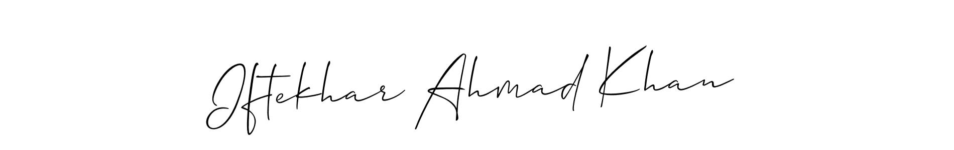 Similarly Allison_Script is the best handwritten signature design. Signature creator online .You can use it as an online autograph creator for name Iftekhar Ahmad Khan. Iftekhar Ahmad Khan signature style 2 images and pictures png