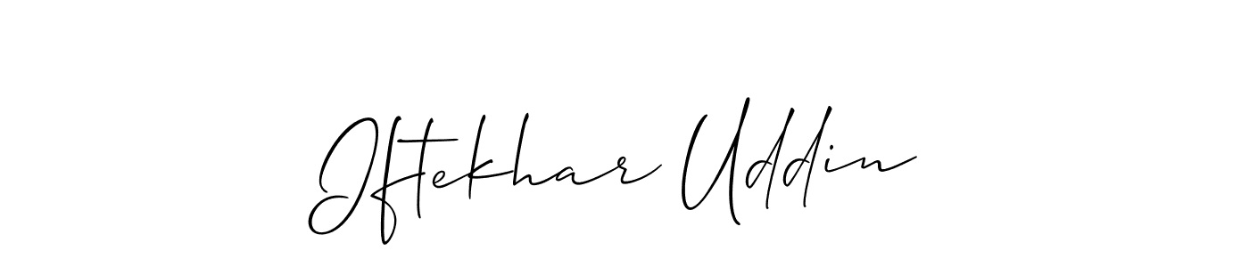 You should practise on your own different ways (Allison_Script) to write your name (Iftekhar Uddin) in signature. don't let someone else do it for you. Iftekhar Uddin signature style 2 images and pictures png