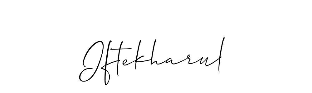 Make a beautiful signature design for name Iftekharul. With this signature (Allison_Script) style, you can create a handwritten signature for free. Iftekharul signature style 2 images and pictures png