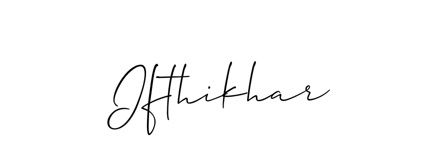 You should practise on your own different ways (Allison_Script) to write your name (Ifthikhar) in signature. don't let someone else do it for you. Ifthikhar signature style 2 images and pictures png