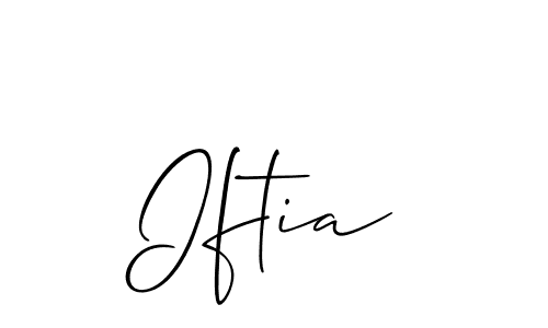 It looks lik you need a new signature style for name Iftia. Design unique handwritten (Allison_Script) signature with our free signature maker in just a few clicks. Iftia signature style 2 images and pictures png