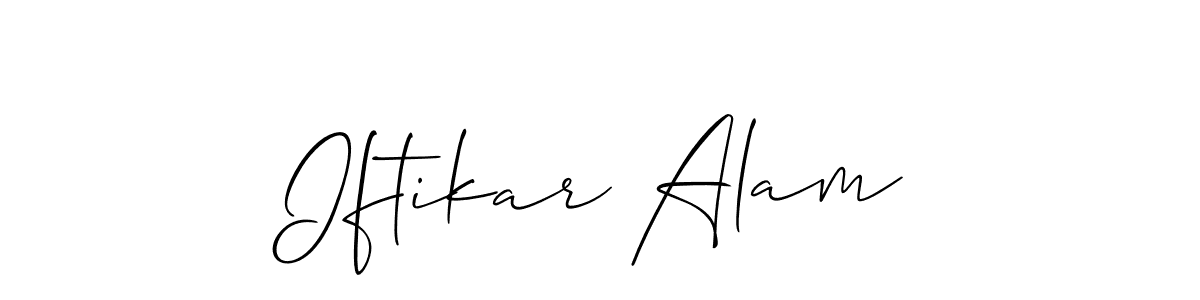 You should practise on your own different ways (Allison_Script) to write your name (Iftikar Alam) in signature. don't let someone else do it for you. Iftikar Alam signature style 2 images and pictures png