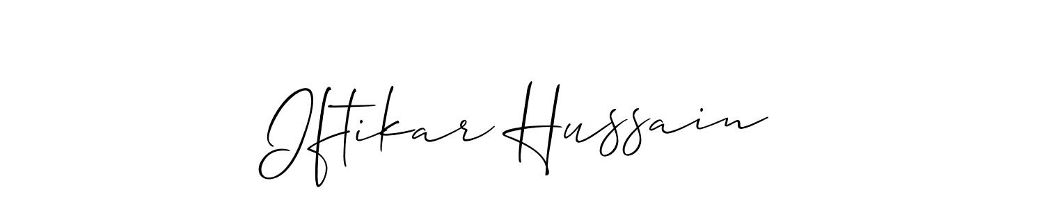 Iftikar Hussain stylish signature style. Best Handwritten Sign (Allison_Script) for my name. Handwritten Signature Collection Ideas for my name Iftikar Hussain. Iftikar Hussain signature style 2 images and pictures png