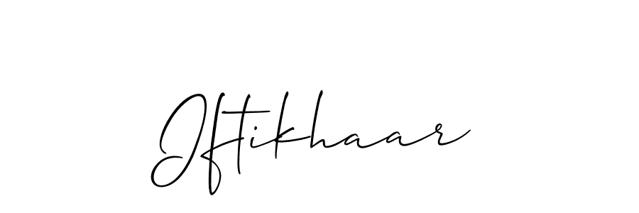 Allison_Script is a professional signature style that is perfect for those who want to add a touch of class to their signature. It is also a great choice for those who want to make their signature more unique. Get Iftikhaar name to fancy signature for free. Iftikhaar signature style 2 images and pictures png