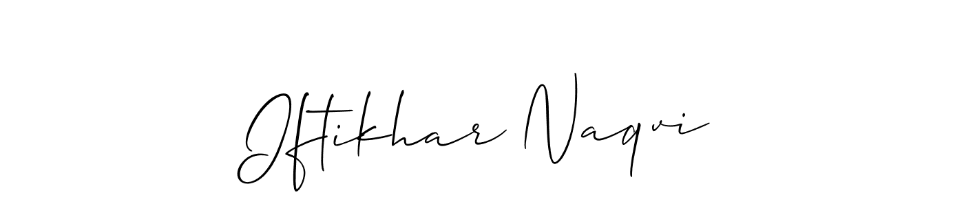 This is the best signature style for the Iftikhar Naqvi name. Also you like these signature font (Allison_Script). Mix name signature. Iftikhar Naqvi signature style 2 images and pictures png