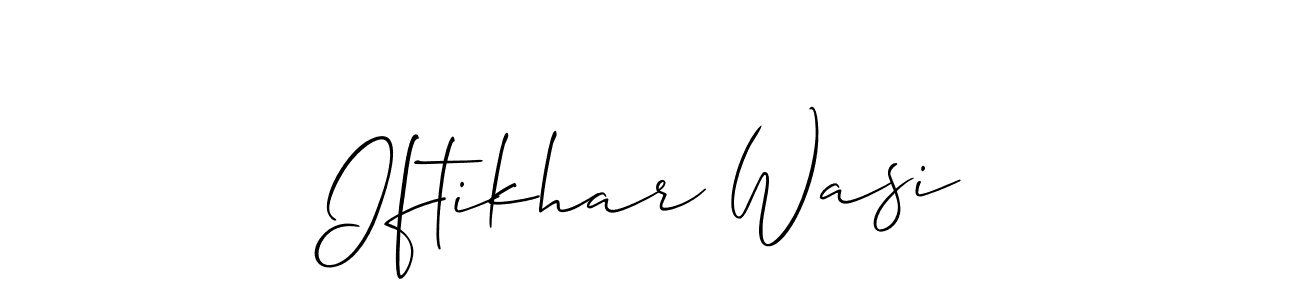 Design your own signature with our free online signature maker. With this signature software, you can create a handwritten (Allison_Script) signature for name Iftikhar Wasi. Iftikhar Wasi signature style 2 images and pictures png