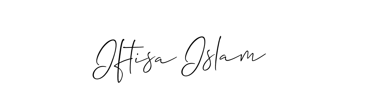 Make a short Iftisa Islam signature style. Manage your documents anywhere anytime using Allison_Script. Create and add eSignatures, submit forms, share and send files easily. Iftisa Islam signature style 2 images and pictures png