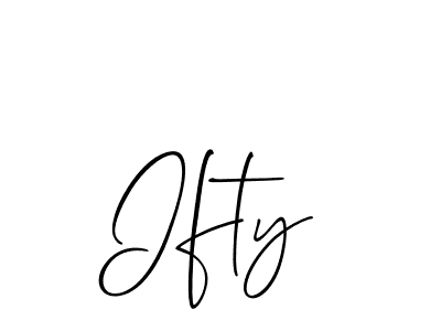 Make a beautiful signature design for name Ifty. With this signature (Allison_Script) style, you can create a handwritten signature for free. Ifty signature style 2 images and pictures png