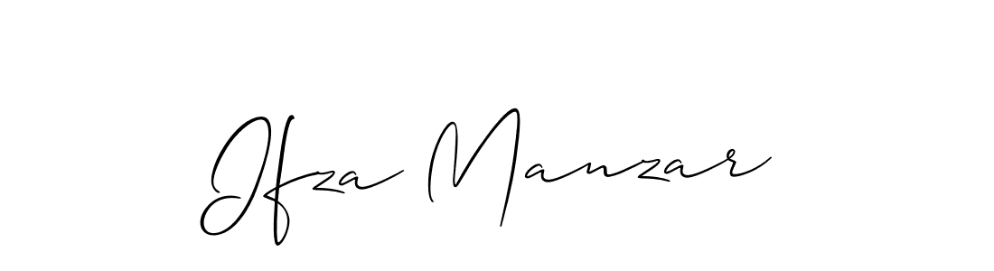 You should practise on your own different ways (Allison_Script) to write your name (Ifza Manzar) in signature. don't let someone else do it for you. Ifza Manzar signature style 2 images and pictures png