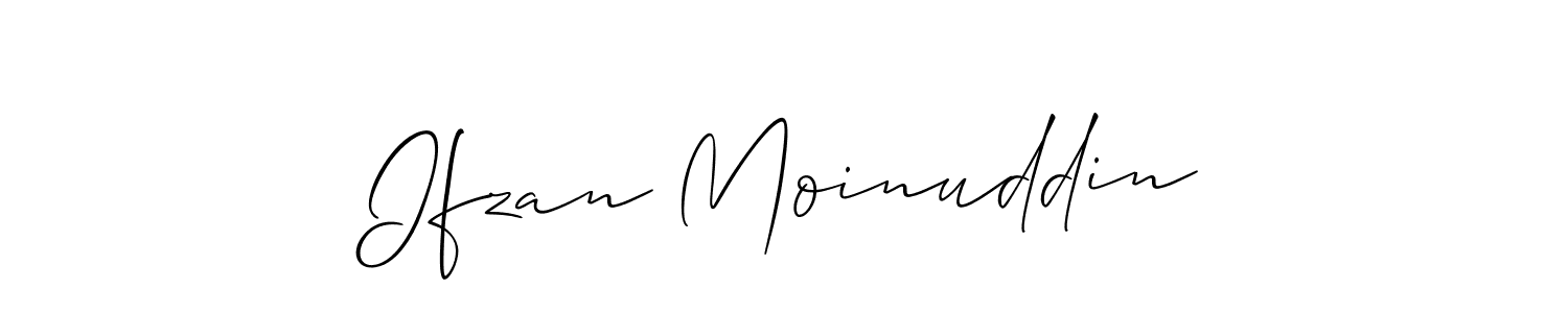 Similarly Allison_Script is the best handwritten signature design. Signature creator online .You can use it as an online autograph creator for name Ifzan Moinuddin. Ifzan Moinuddin signature style 2 images and pictures png