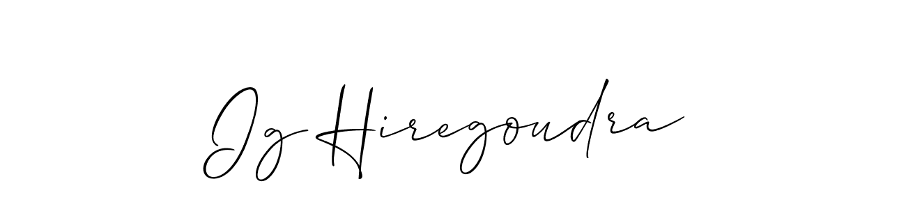 Also You can easily find your signature by using the search form. We will create Ig Hiregoudra name handwritten signature images for you free of cost using Allison_Script sign style. Ig Hiregoudra signature style 2 images and pictures png
