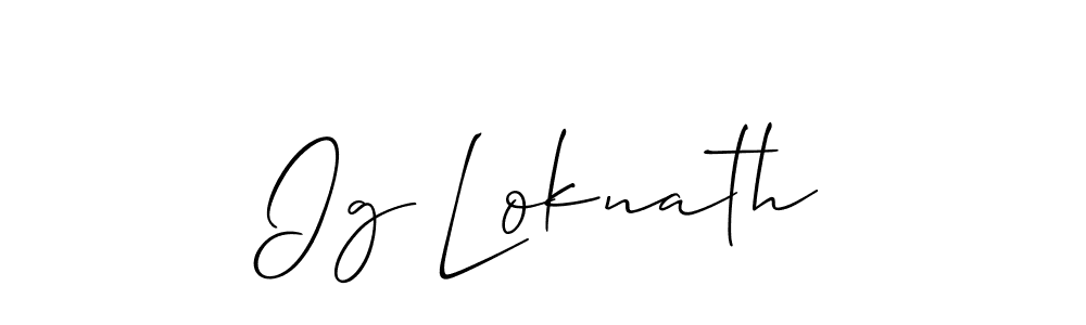 Similarly Allison_Script is the best handwritten signature design. Signature creator online .You can use it as an online autograph creator for name Ig Loknath. Ig Loknath signature style 2 images and pictures png