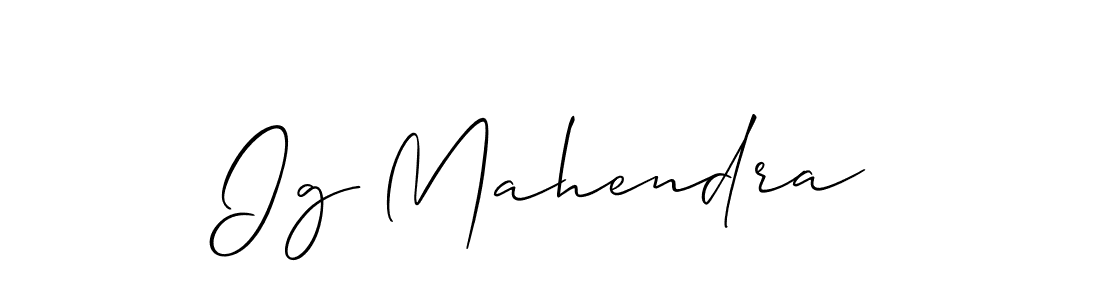 if you are searching for the best signature style for your name Ig Mahendra. so please give up your signature search. here we have designed multiple signature styles  using Allison_Script. Ig Mahendra signature style 2 images and pictures png