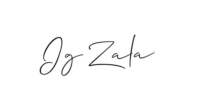 Make a short Ig Zala signature style. Manage your documents anywhere anytime using Allison_Script. Create and add eSignatures, submit forms, share and send files easily. Ig Zala signature style 2 images and pictures png