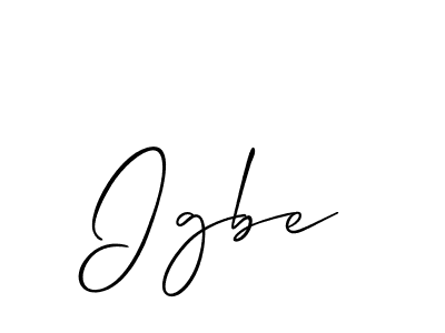 Use a signature maker to create a handwritten signature online. With this signature software, you can design (Allison_Script) your own signature for name Igbe. Igbe signature style 2 images and pictures png