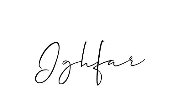 It looks lik you need a new signature style for name Ighfar. Design unique handwritten (Allison_Script) signature with our free signature maker in just a few clicks. Ighfar signature style 2 images and pictures png