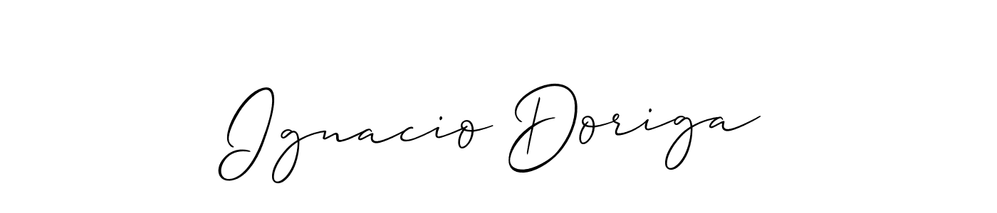 Ignacio Doriga stylish signature style. Best Handwritten Sign (Allison_Script) for my name. Handwritten Signature Collection Ideas for my name Ignacio Doriga. Ignacio Doriga signature style 2 images and pictures png