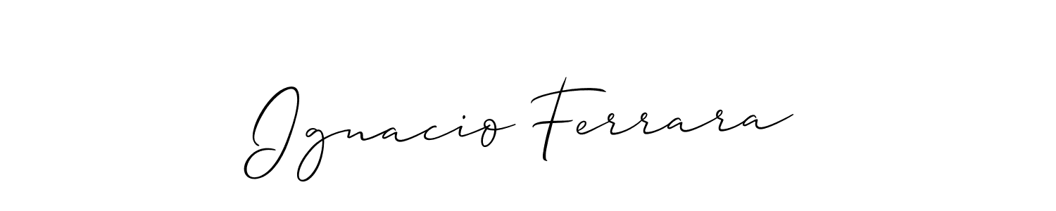 This is the best signature style for the Ignacio Ferrara name. Also you like these signature font (Allison_Script). Mix name signature. Ignacio Ferrara signature style 2 images and pictures png