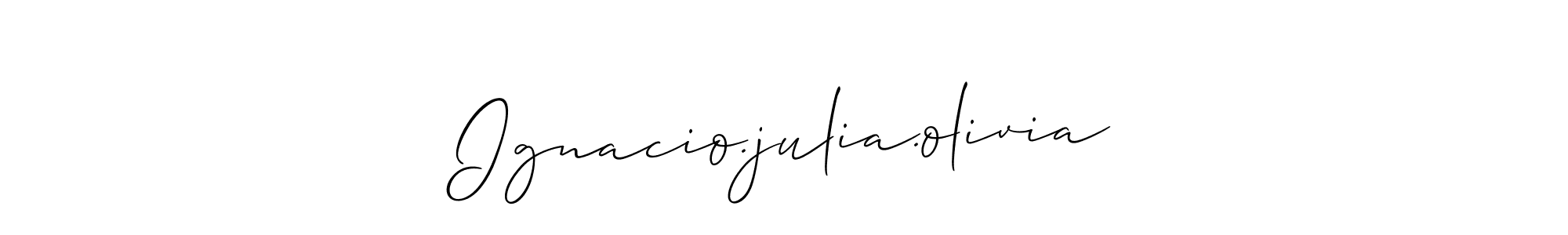 You should practise on your own different ways (Allison_Script) to write your name (Ignacio.julia.olivia) in signature. don't let someone else do it for you. Ignacio.julia.olivia signature style 2 images and pictures png