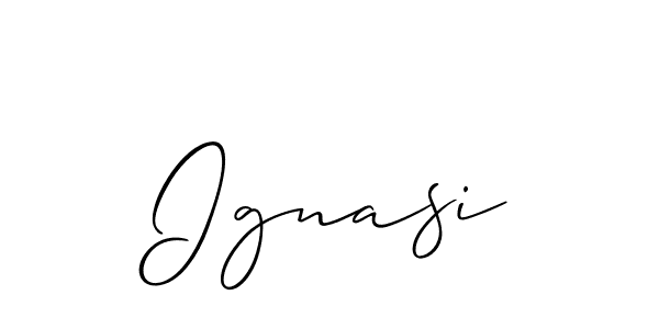 You should practise on your own different ways (Allison_Script) to write your name (Ignasi) in signature. don't let someone else do it for you. Ignasi signature style 2 images and pictures png