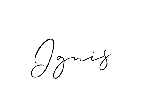 It looks lik you need a new signature style for name Ignis. Design unique handwritten (Allison_Script) signature with our free signature maker in just a few clicks. Ignis signature style 2 images and pictures png