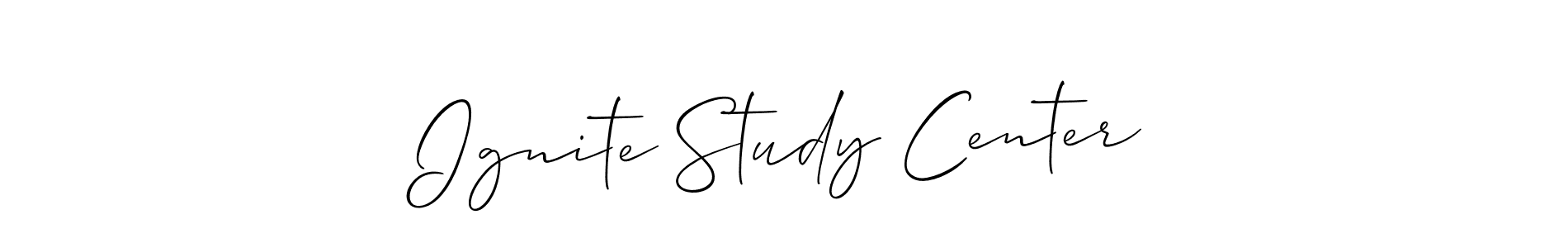 Create a beautiful signature design for name Ignite Study Center. With this signature (Allison_Script) fonts, you can make a handwritten signature for free. Ignite Study Center signature style 2 images and pictures png