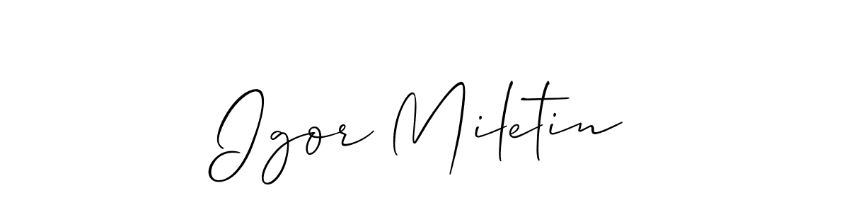 This is the best signature style for the Igor Miletin name. Also you like these signature font (Allison_Script). Mix name signature. Igor Miletin signature style 2 images and pictures png