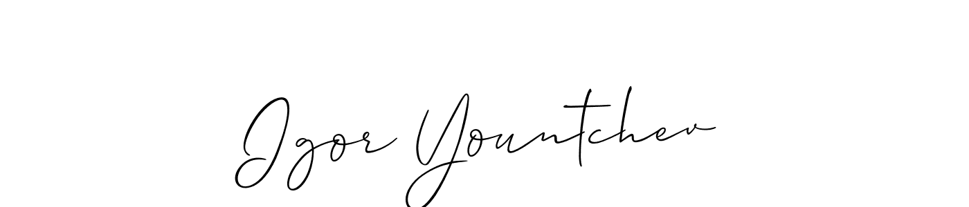 Similarly Allison_Script is the best handwritten signature design. Signature creator online .You can use it as an online autograph creator for name Igor Yountchev. Igor Yountchev signature style 2 images and pictures png