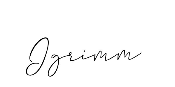 It looks lik you need a new signature style for name Igrimm. Design unique handwritten (Allison_Script) signature with our free signature maker in just a few clicks. Igrimm signature style 2 images and pictures png