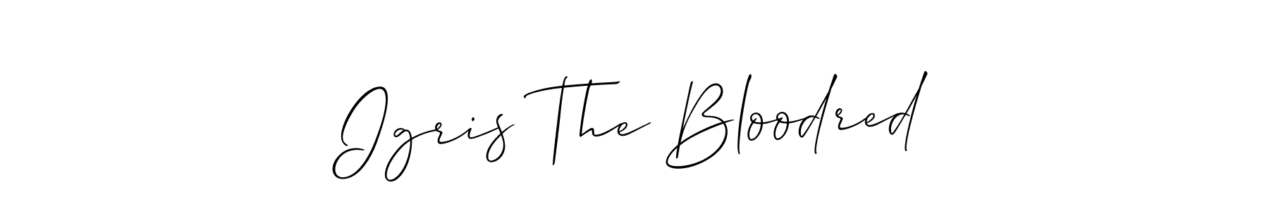 This is the best signature style for the Igris The Bloodred name. Also you like these signature font (Allison_Script). Mix name signature. Igris The Bloodred signature style 2 images and pictures png